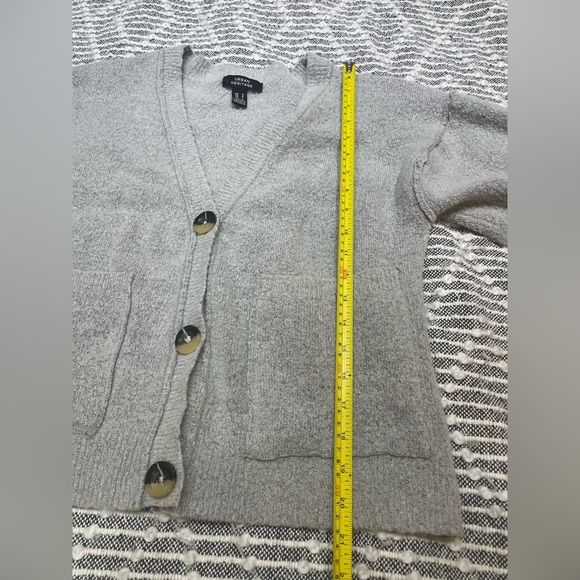 URBAN HERITAGE | Fleece touch Cardigan in gray Size Small - Picture 10 of 12